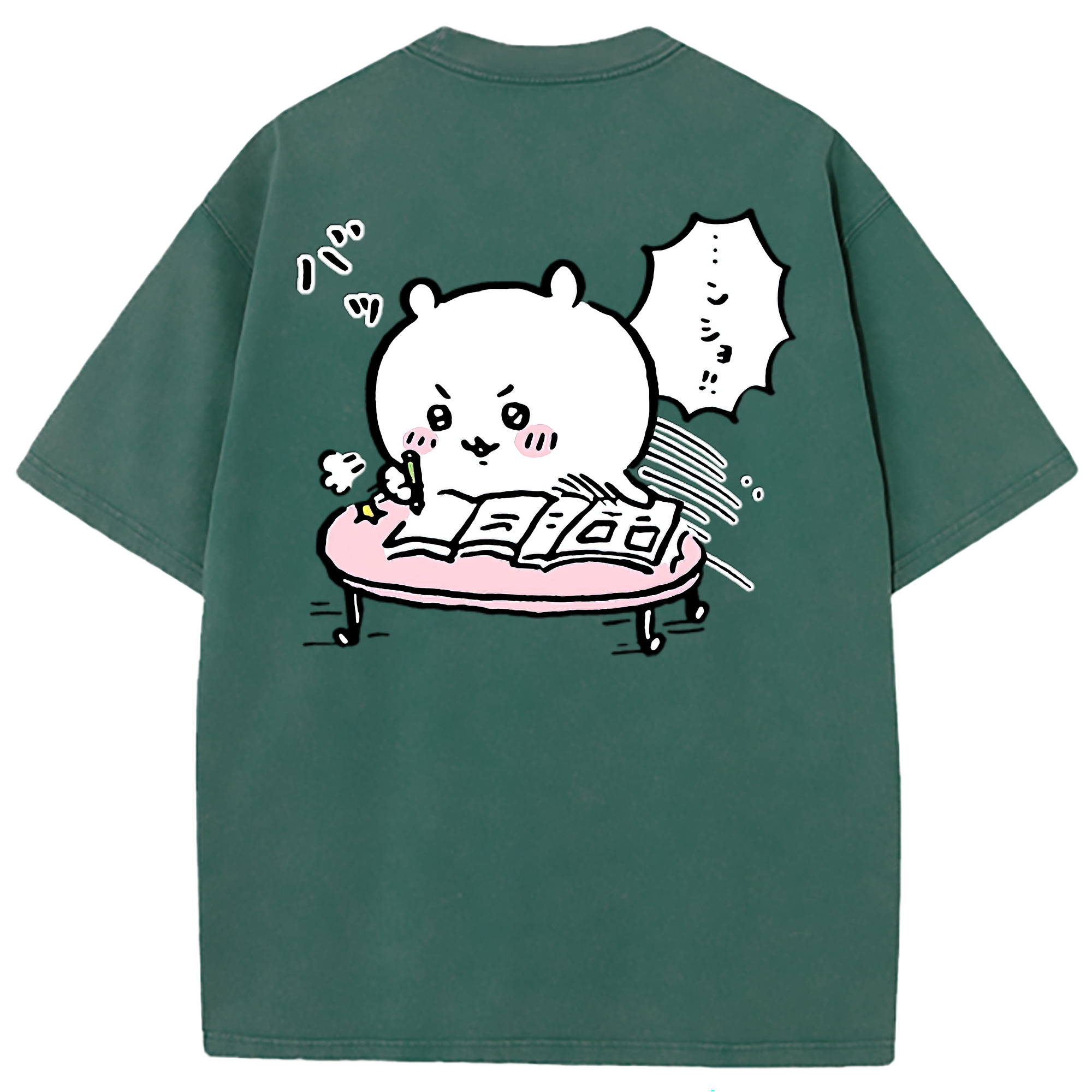 （画像用） ちいかわ ちいかわ Chii-kawa chiikawa 綿100% ヴィンテージ風 半袖Tシャツ（背面プリント）